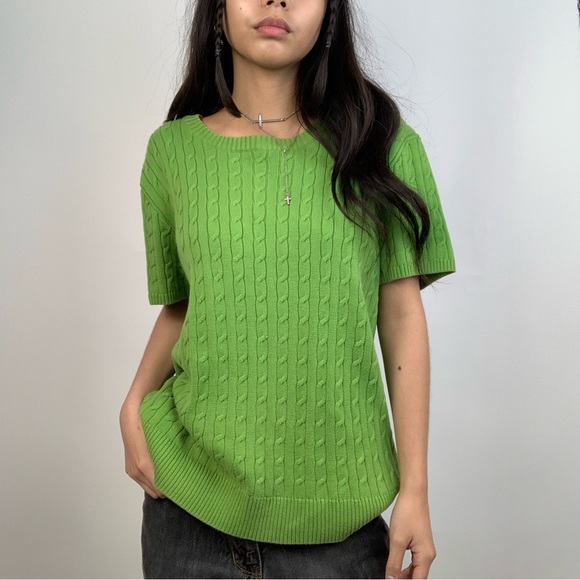 Green Knit Tee - Picture 1 of 4